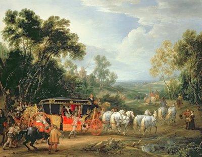 Louis XIV (1638-1715) in His State Coach by Adam Frans van der Meulen